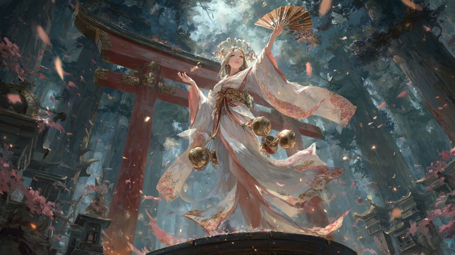 天鈿女命が舞っている姿