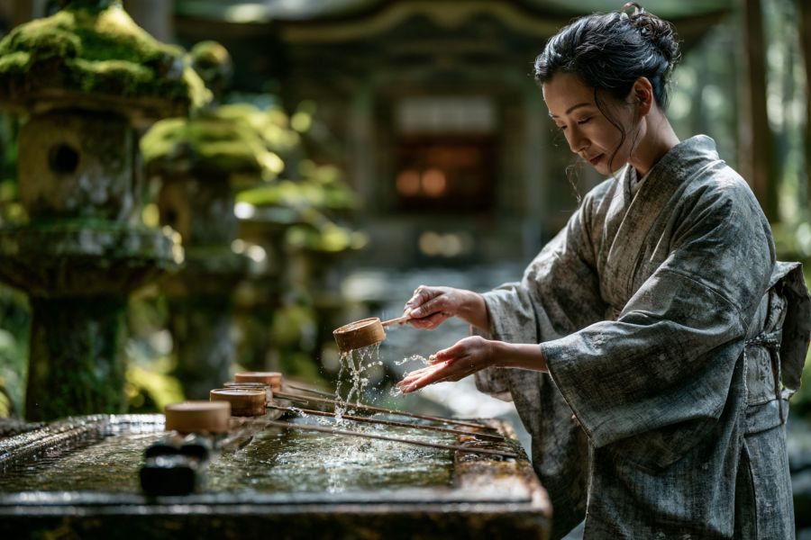 参拝前の重要な作法である「手水舎」での清め方