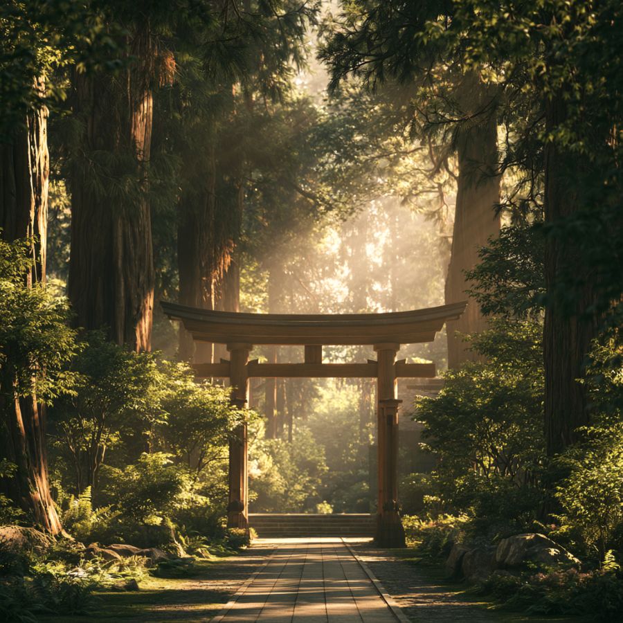 神聖な雰囲気の神域