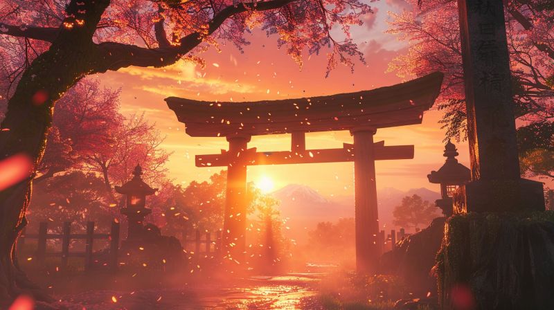 神日本磐余彦尊を祀る神社のイメージ
