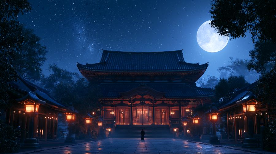ツクヨミが祭られている神社のイメージ